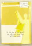 Glasengel-Karte - Engel gelb