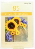 Geburtstagskarte - 85 Jahre & Sonnenblumen