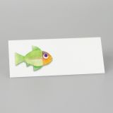 Kommunionkarte - Tischkarte & Fisch