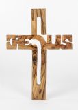 Holzkreuz - Olive & Jesus