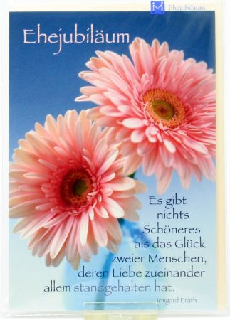 Karte zum Ehejubil&auml;um - Gl&uuml;ck zweier Menschen