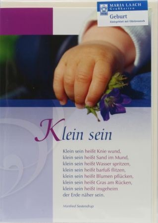 Bild Karte zur Geburt - Klein sein hei�t...