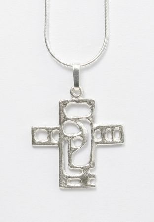 Halskette - Silber-Kreuz Groß & Durchbrochen