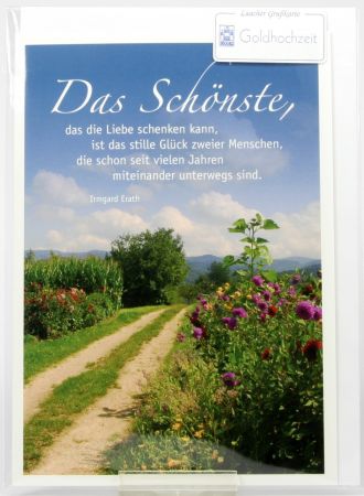 Goldhochzeitskarte - Seit vielen Jahren