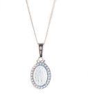 Silberkette - Wundertätige Medaille mit Swarovski Elementen Silberkette - Wundertätige Medaille mit Swarovski Elementen
