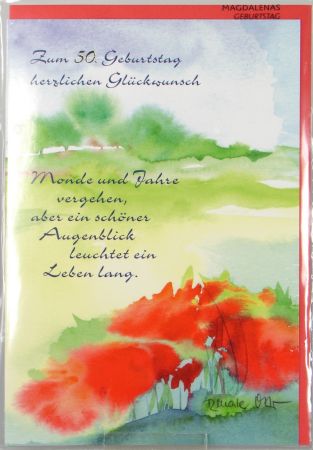Geburtstagskarte - Mit Zahl & Augenblick