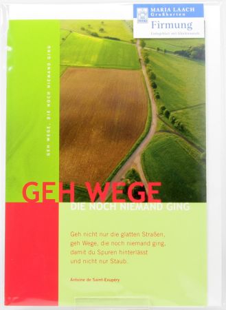 Karte zur Firmung - Wege, die noch niemand ging