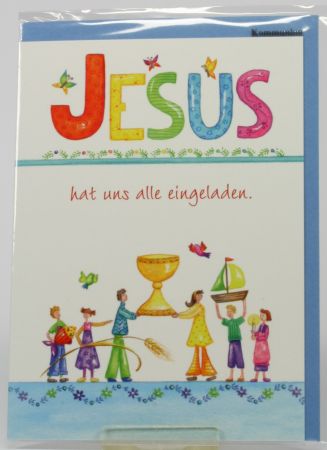 Kommunionkarte - Jesus...