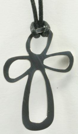 Stoffband - Edelstahl-Kreuz & Blumenform