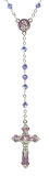 Rosenkranz - Violette Swarovski-Perle & Versilbert Rosenkranz - Violette Swarovski-Perle & Versilbert