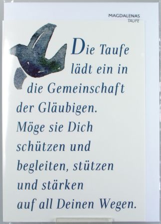 Taufkarte - Gemeinschaft der Gl&auml;ubigen