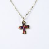 Halskette - Farbiges Kreuz