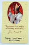 Rosenkranzkarte - Papst Johannes Paul II & Kreuz