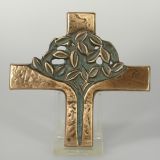 Bronzekreuz - Lebensbaum & Kreuz