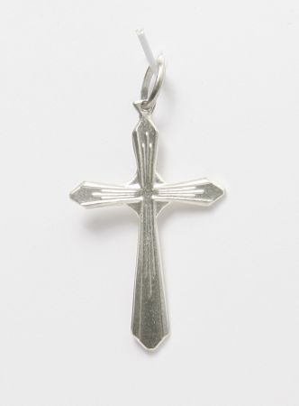 Anhänger - Silber-Kreuz & Gebürstet
