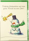 Weihnachtskarte - Schneemann