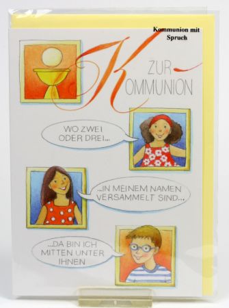 Kommunionkarte - Wo zwei oder drei...