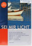 Karte zur Firmung - Sei mir Licht & Tauben-Anstecker