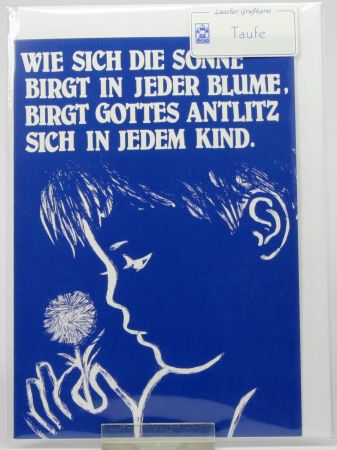 Taufkarte - Gottes Antlitz