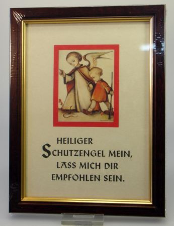 Hummelbild - Engel & Holzrahmen
