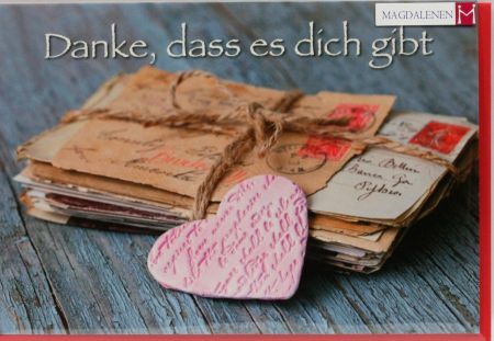Karte zum Dank - Danke, das es dich gibt