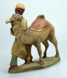 Bethlehem-Krippe - Kamel mit Treiber