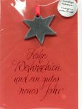 Weihnachtskarte - Frohe Weihnachten & Schiefer-Stern