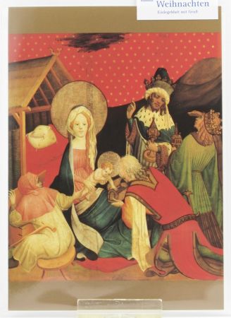 Weihnachtskarte - Anbetung der K&ouml;nige v. Meister Francke