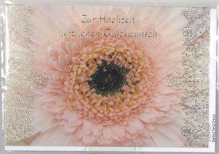 Verm&auml;hlungskarte - Ros&eacute;farbene Bl&uuml;te