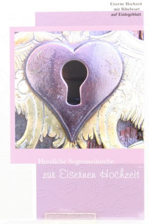 Karte zur Eisernen Hochzeit - Herz & Schloss