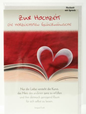 Karte zur Hochzeit - Nur die Liebe�