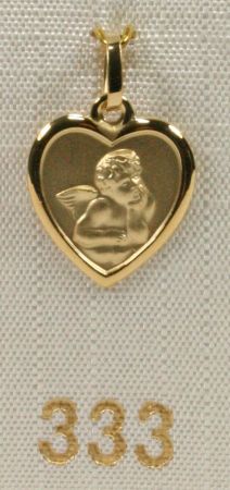 Gold-Anh&auml;nger - Schutzengel & Herz