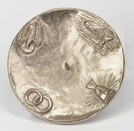 Leuchter - Kleiner Fu&szlig; & Silber - 14 cm