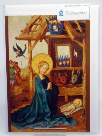 Weihnachtskarte - Anbetung des Kindes