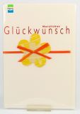 Allgemeiner Glckwunsch - Blume & Schleife