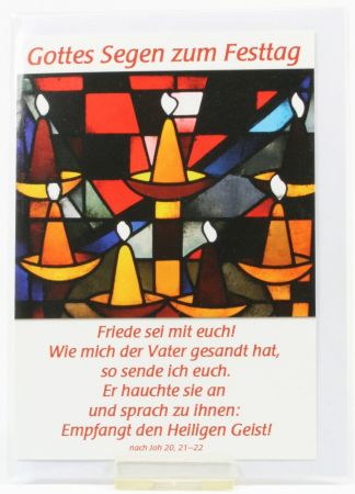 Karte zum Festtag - Friede sei mit euch