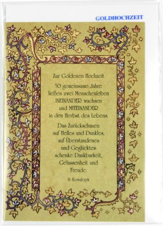 Goldhochzeitskarte - Das Miteinander