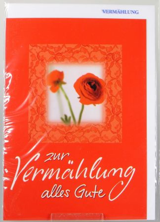 Verm&auml;hlungskarte - Rote Rose