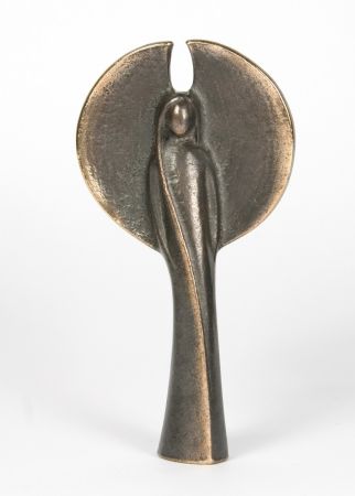Bronzefigur  - Engel Gro&szlig; & Runde Fl&uuml;gel