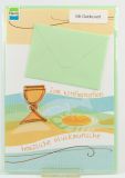 Konfirmationskarte - Brot u. Wein & Kuvert