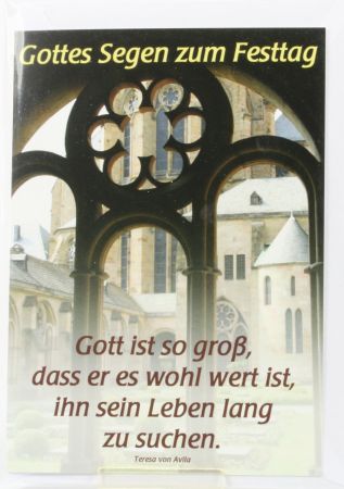Karte zum Festtag - Gott ist so gro&szlig;