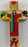 Kinderkreuz - Jesus, Schpfer der Welt & Handbemalt