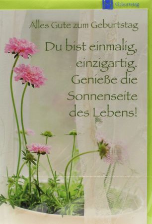 Geburtstagskarte - Du bist einmalig