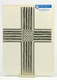 Trauerkarte - Schwarz-Goldenes Kreuz