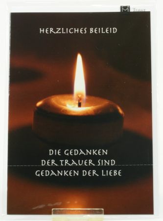 Trauerkarte - Gedanken der Trauer sind Gedanken der Liebe