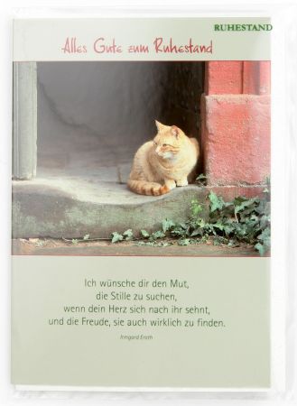 Karte zum Ruhestand - Katze