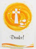 Kommunionkarten - Danksagung & Kreuz u. Fische - 5er Set