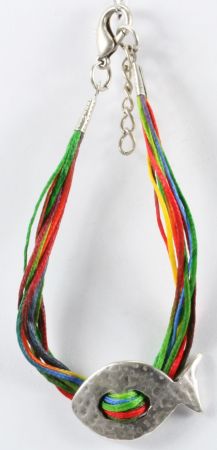 Armband - Regenbogenfarben & Fisch