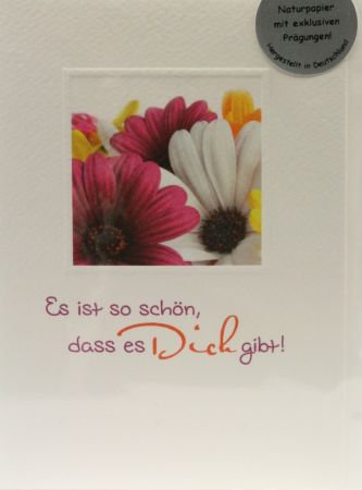 Neutrale Karte - Sch&ouml;n das es dich gibt