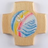 Kinderkreuz - Regenbogen, Taube & Wasser